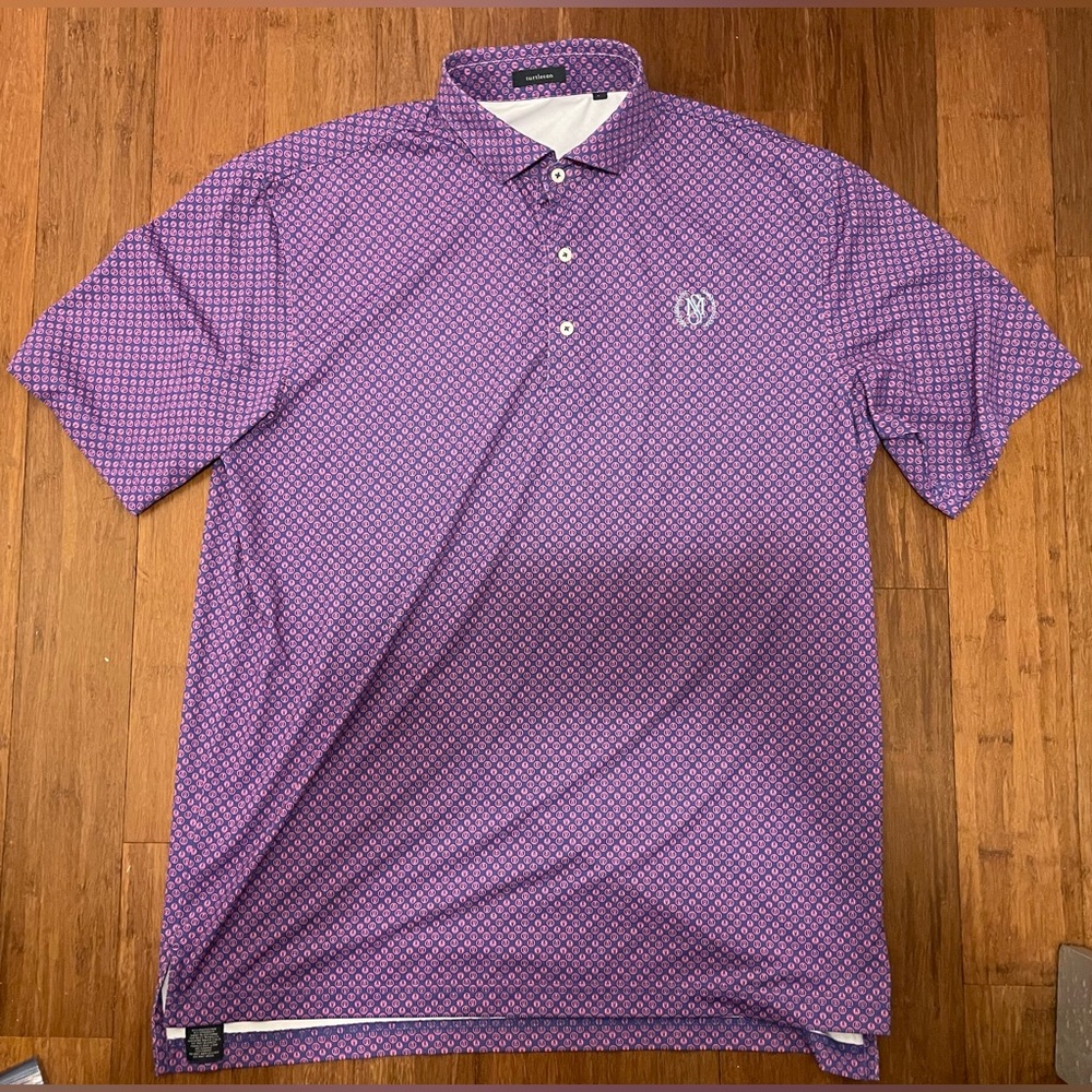 Purple Patterned Polo Shirt